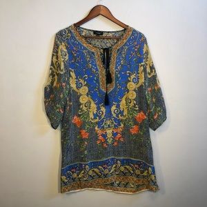 Boho Shear Blouse- sz SMALL- Tolani